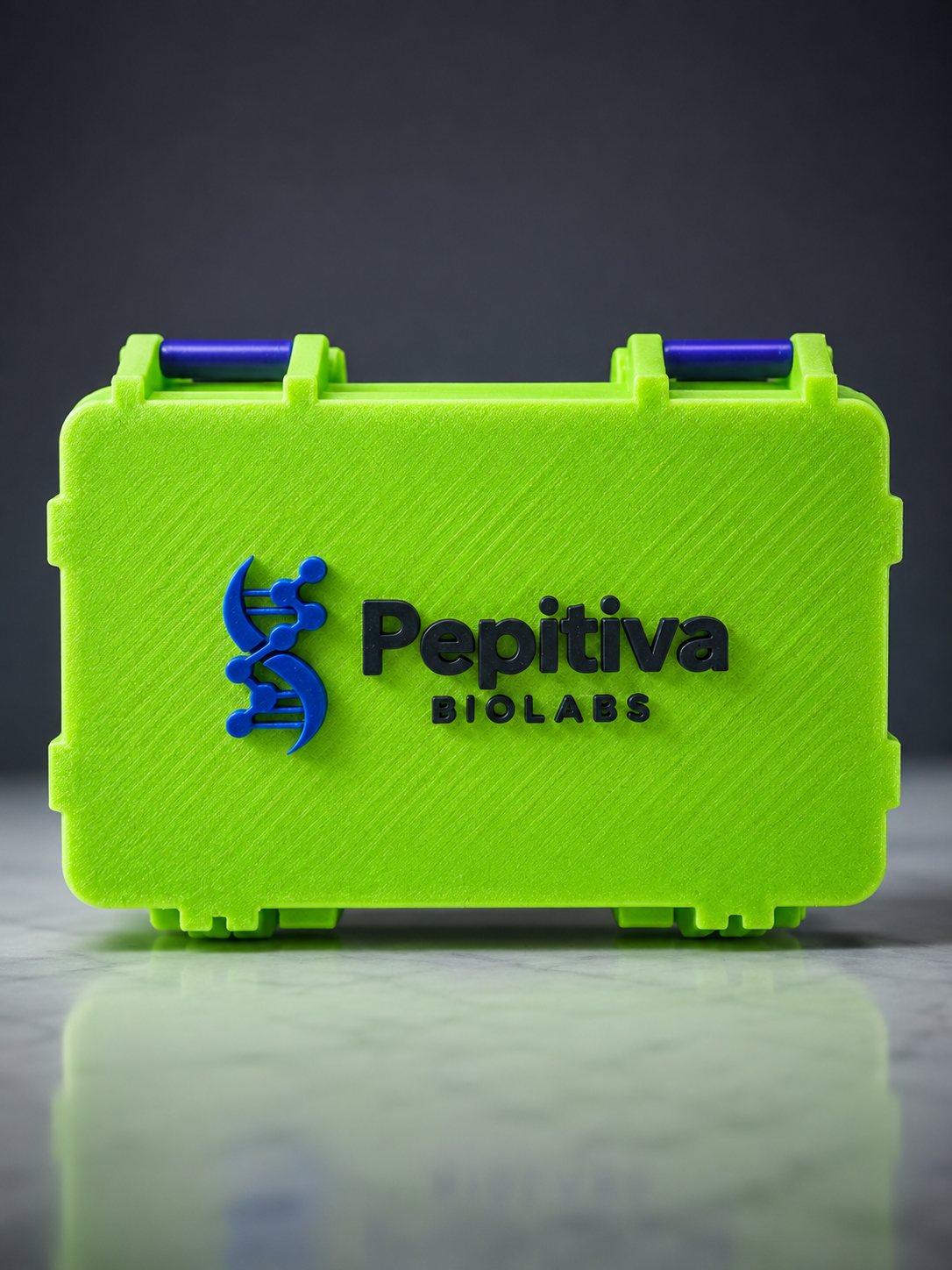 Peptide Organizer Case – 12 Small Vial Slots, 4 Large Vial Slots & Syringe Compartment